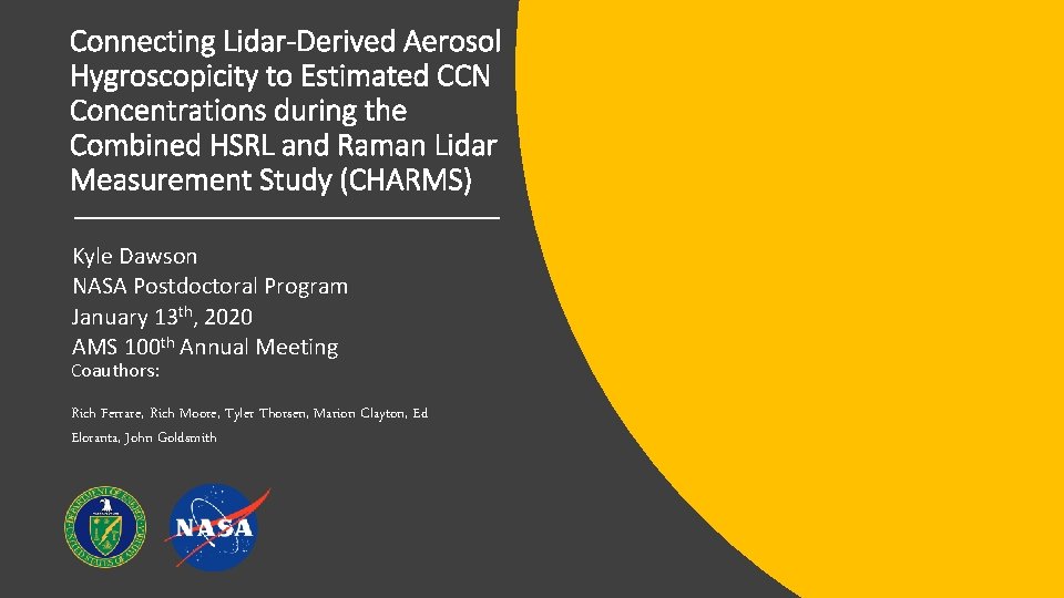 Connecting Lidar-Derived Aerosol Hygroscopicity to Estimated CCN Concentrations during the Combined HSRL and Raman