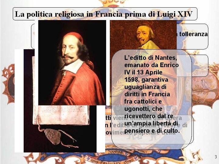 La politica religiosa in Francia prima di Luigi XIV - Con l’editto di Nantes