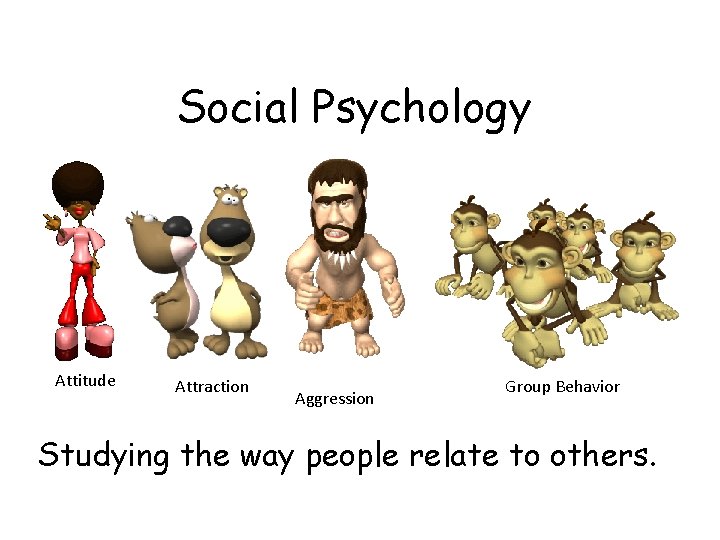 Social Psychology Attitude Attraction Aggression Group Behavior Studying the way people relate to others.