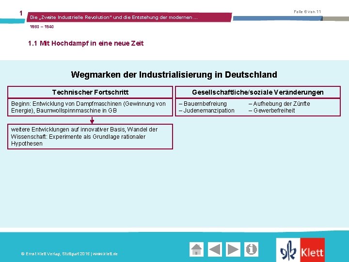 1 Folie 6 von 11 Die „Zweite Industrielle Revolution“ und die Entstehung der modernen