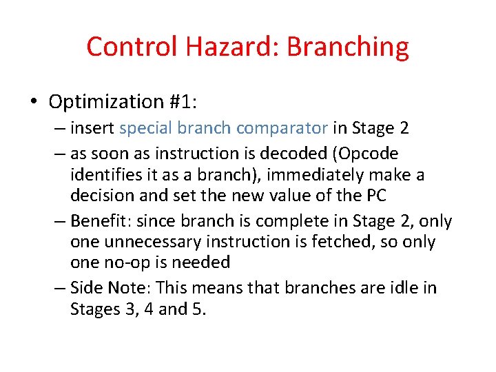 Control Branch CS 61 C Great Ideas in Computer Architecture