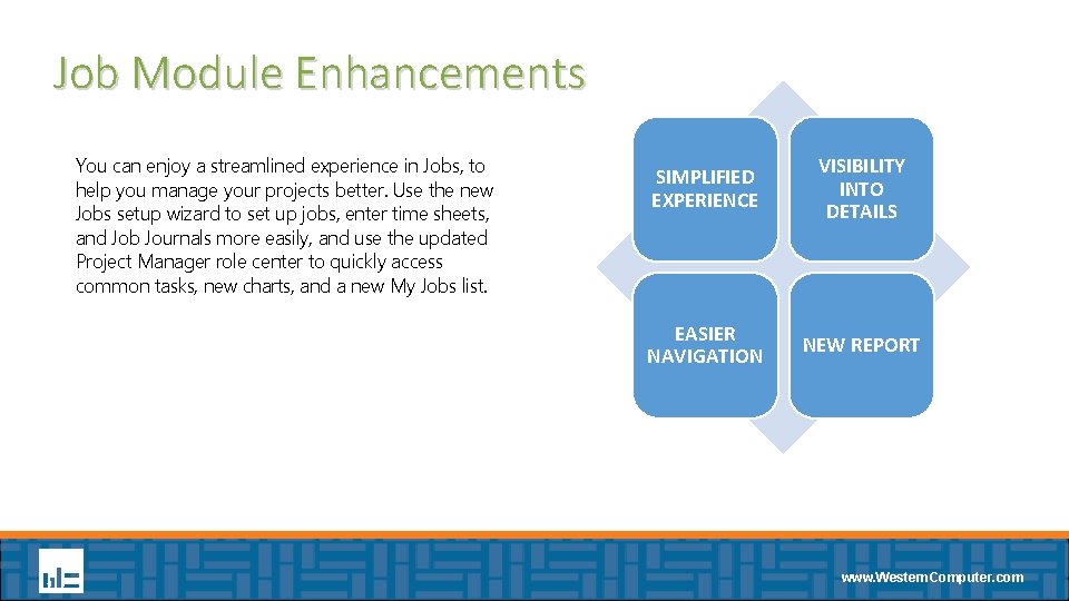 Job Module Enhancements You can enjoy a streamlined experience in Jobs, to help you