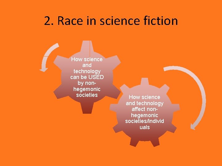 2. Race in science fiction How science and technology can be USED by nonhegemonic