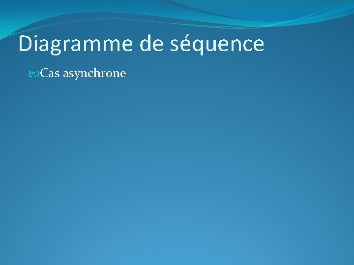 Diagramme de séquence Cas asynchrone 