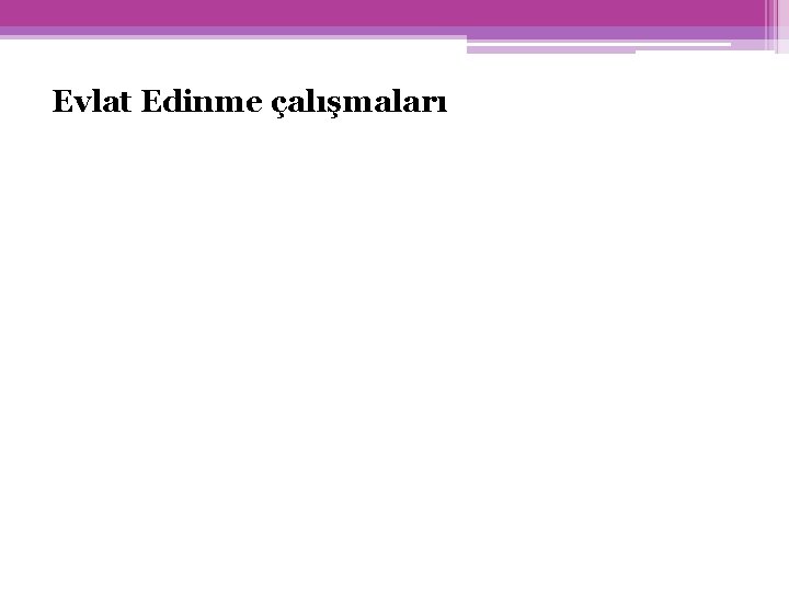 Evlat Edinme çalışmaları 