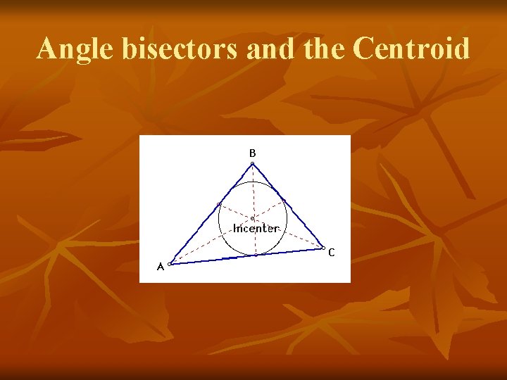 Angle bisectors and the Centroid 