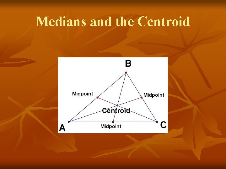 Medians and the Centroid 