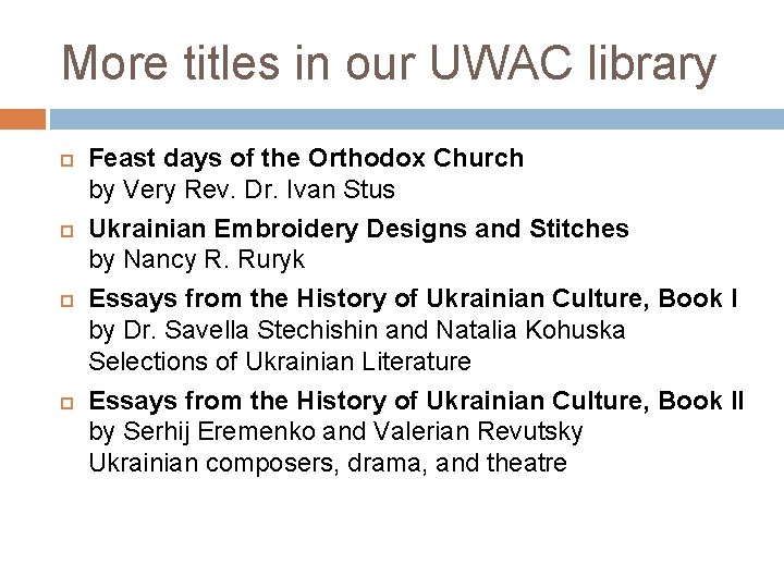 More titles in our UWAC library Feast days of the Orthodox Church by Very