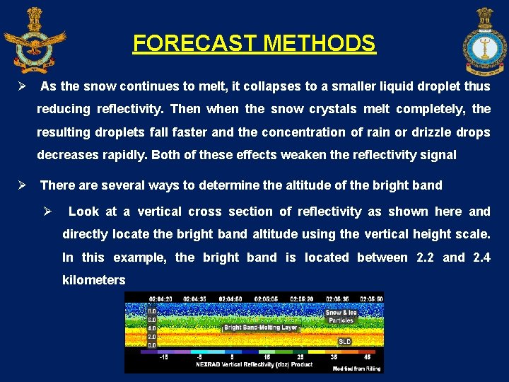 FORECAST METHODS Ø As the snow continues to melt, it collapses to a smaller