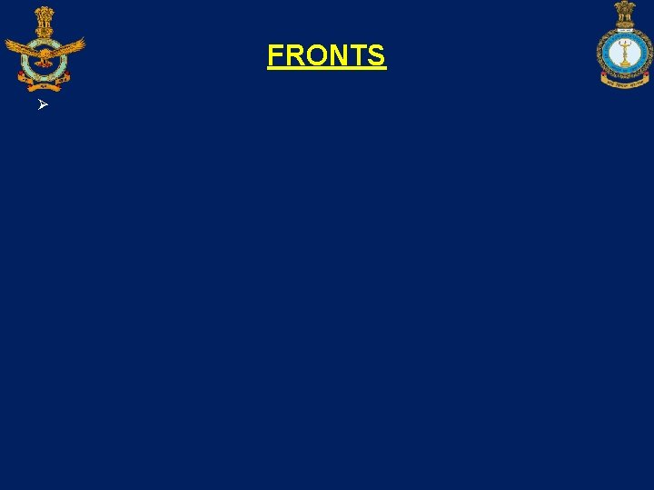 FRONTS Ø 