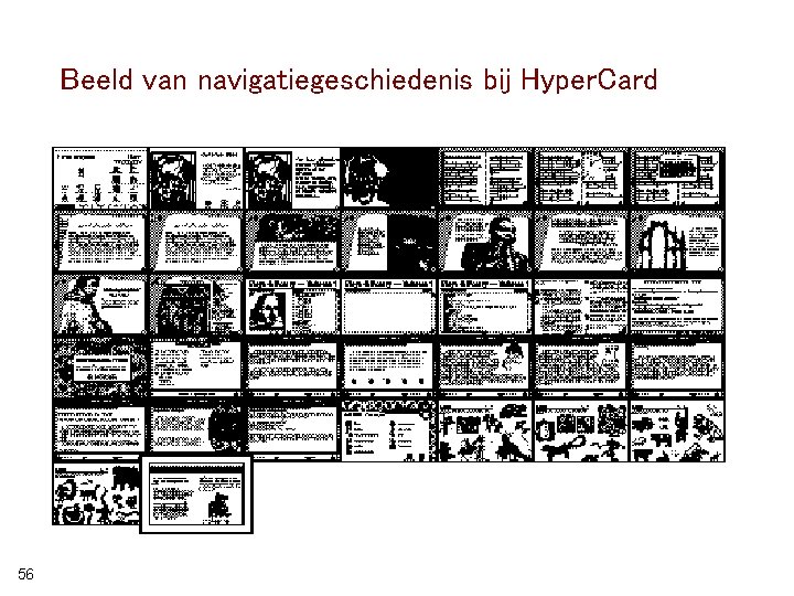 Beeld van navigatiegeschiedenis bij Hyper. Card 56 