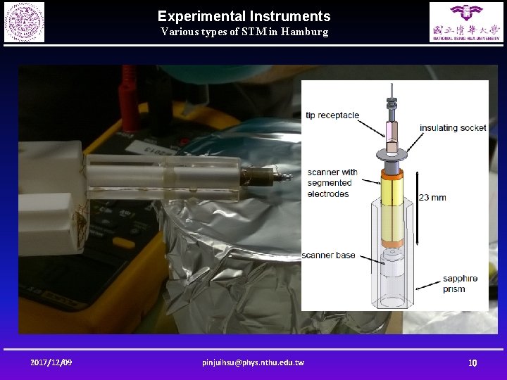 Experimental Instruments Various types of STM in Hamburg 2017/12/09 pinjuihsu@phys. nthu. edu. tw 10
