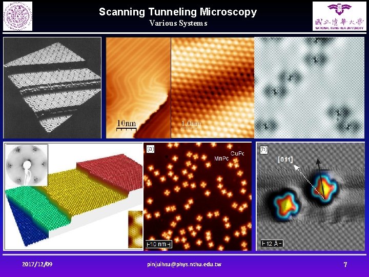 Scanning Tunneling Microscopy Various Systems 2017/12/09 pinjuihsu@phys. nthu. edu. tw 7 
