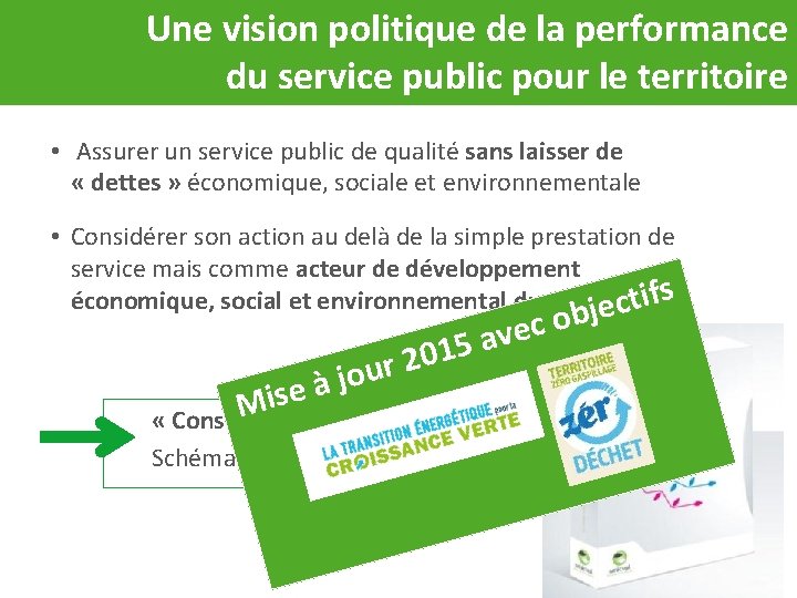  Une vision politique de la performance du service public pour le territoire •