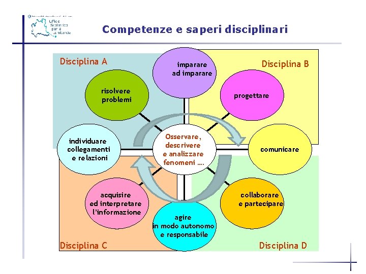 Competenze e saperi disciplinari Disciplina A imparare ad imparare risolvere problemi individuare collegamenti e