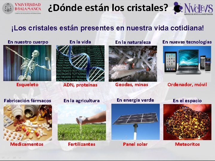 ¿Dónde están los cristales? ¡Los cristales están presentes en nuestra vida cotidiana! En nuestro