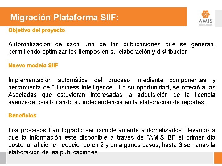 Migración Plataforma SIIF: Objetivo del proyecto Automatización de cada una de las publicaciones que