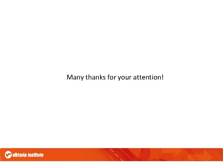 Many thanks for your attention! 