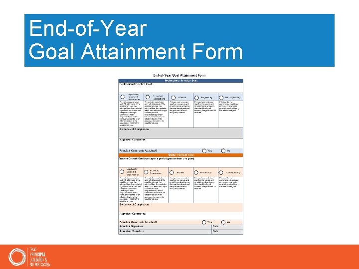 End-of-Year Goal Attainment Form 