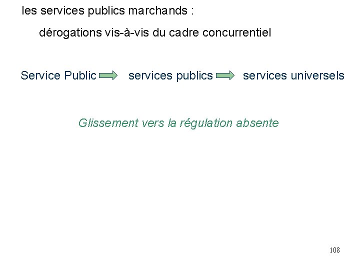 les services publics marchands : dérogations vis-à-vis du cadre concurrentiel Service Public services publics les services publics marchands : dérogations vis-à-vis du cadre concurrentiel Service Public services publics