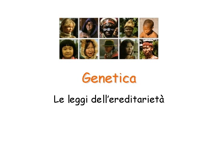 Genetica Le leggi dell’ereditarietà 