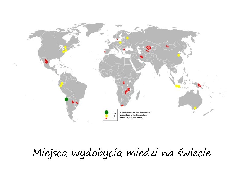 Miejsca wydobycia miedzi na świecie 