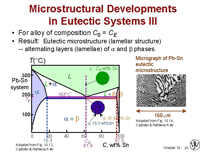 Microstructural Developments in Eutectic Systems III • For alloy of composition C 0 = Microstructural Developments in Eutectic Systems III • For alloy of composition C 0 =