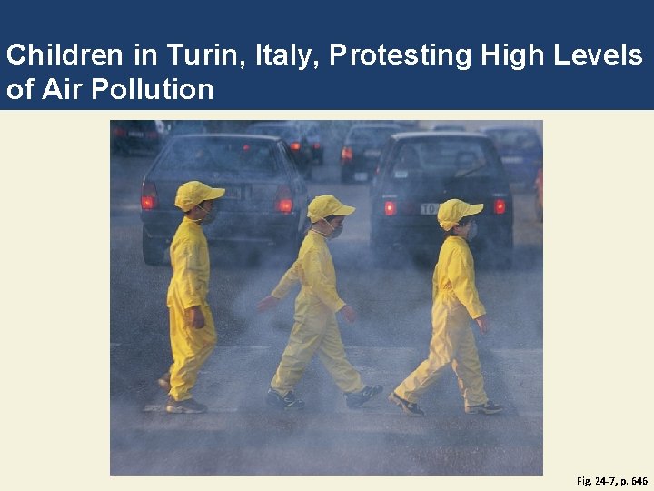 Children in Turin, Italy, Protesting High Levels of Air Pollution Fig. 24 -7, p.