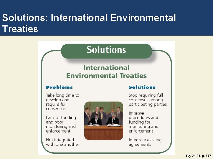 Solutions: International Environmental Treaties Fig. 24 -13, p. 657 