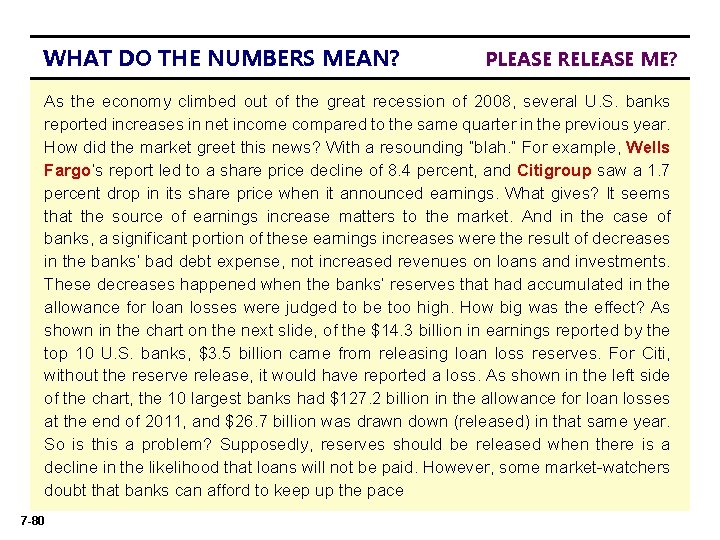 WHAT DO THE NUMBERS MEAN? WHAT’SPLEASE RELEASE ME? YOUR PRINCIPLE As the economy climbed