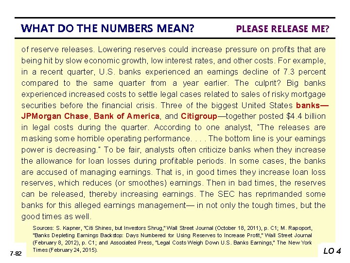 WHAT DO THE NUMBERS MEAN? WHAT’SPLEASE RELEASE ME? YOUR PRINCIPLE of reserve releases. Lowering