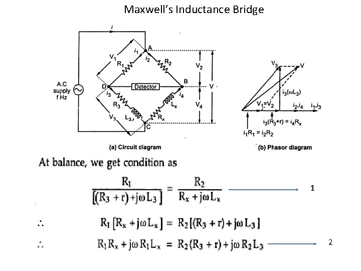 Maxwell’s Inductance Bridge 1 2 