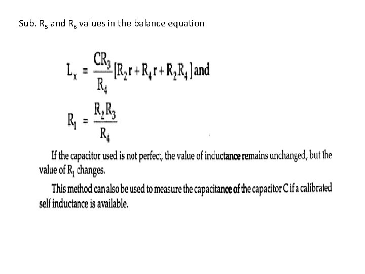 Sub. R 5 and R 6 values in the balance equation 