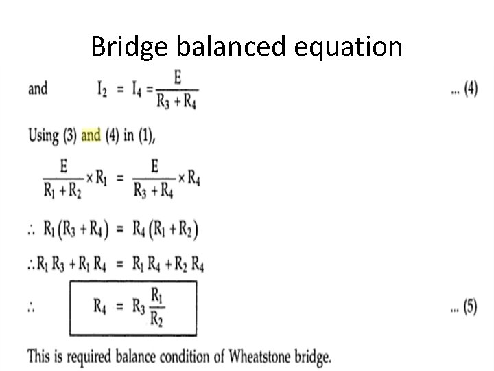 Bridge balanced equation 