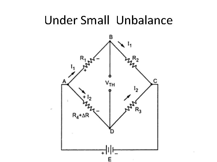 Under Small Unbalance 