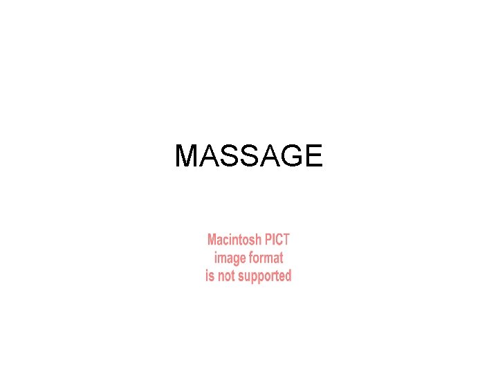 MASSAGE 