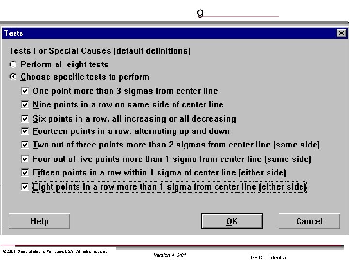 ã 2001, General Electric Company, USA. All rights reserved GE Confidential 