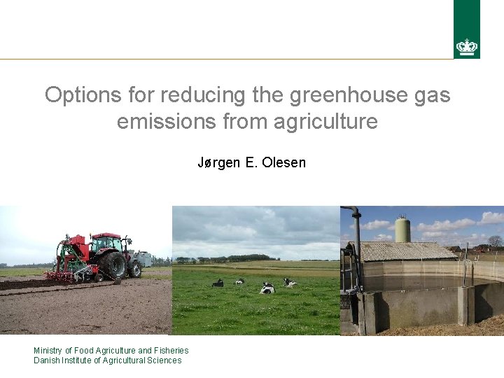 Options for reducing the greenhouse gas emissions from