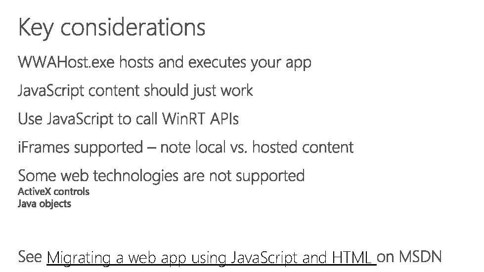 Migrating a web app using Java. Script and HTML 