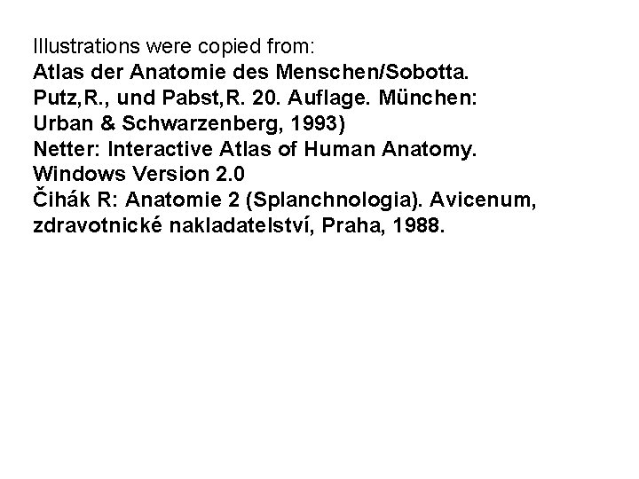 Illustrations were copied from: Atlas der Anatomie des Menschen/Sobotta. Putz, R. , und Pabst,