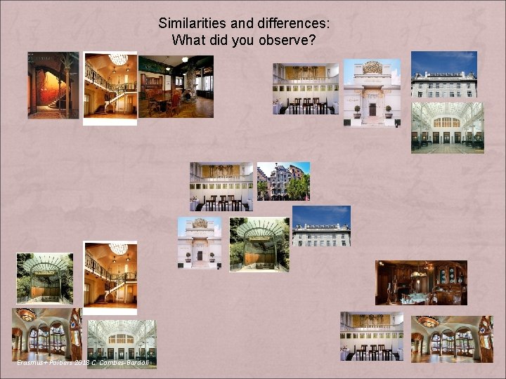 Similarities and differences: What did you observe? Erasmus+ Poitiers 2018 C. Combes-Bardoll 