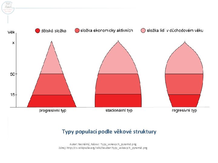 Typy populací podle věkové struktury Autor: Neznámý, Název: Typy_vekovych_pyramid. png Zdroj: http: //cs. wikipedia.