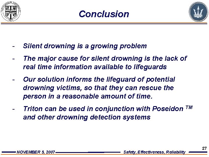 Conclusion - Silent drowning is a growing problem - The major cause for silent