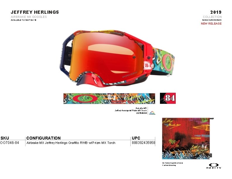 JEFFREY HERLINGS 2019 AIRBRAKE MX GOGGLES COLLECTION AVAILABLE TO SHIP WK 18 SIGNATURE SERIES