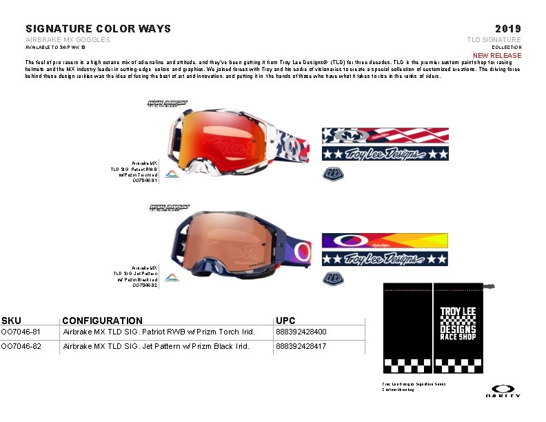 SIGNATURE COLOR WAYS 2019 AIRBRAKE MX GOGGLES TLD SIGNATURE AVAILABLE TO SHIP WK 18