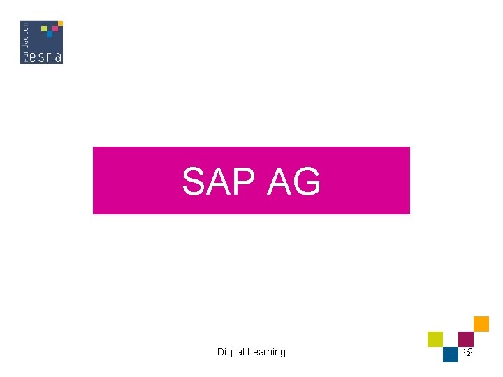 SAP AG Digital Learning 12 12 