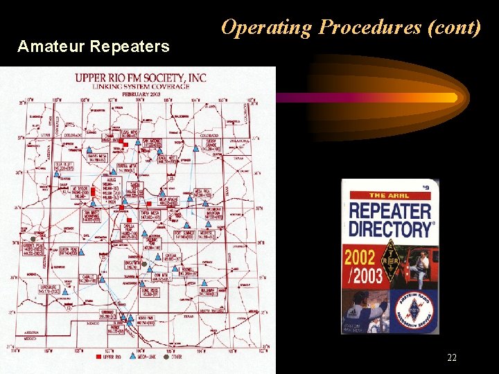 Amateur Repeaters Operating Procedures (cont) 22 