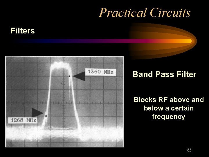 Practical Circuits Filters Band Pass Filter Blocks RF above and below a certain frequency