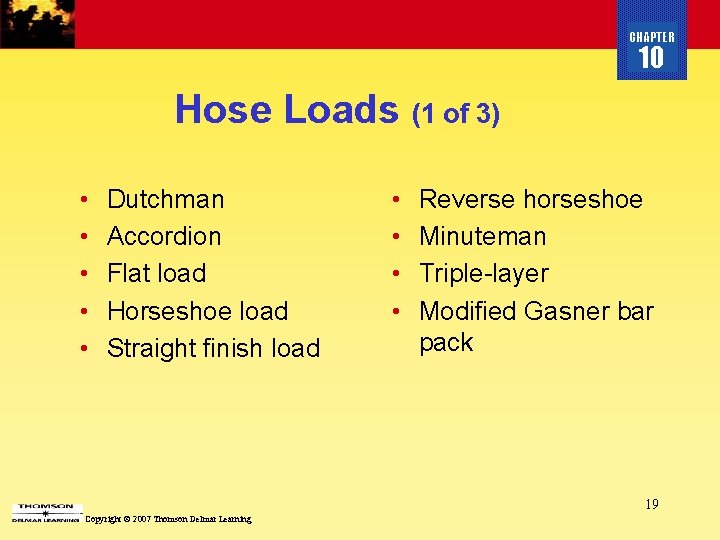 CHAPTER 10 Hose Loads (1 of 3) • • • Dutchman Accordion Flat load CHAPTER 10 Hose Loads (1 of 3) • • • Dutchman Accordion Flat load