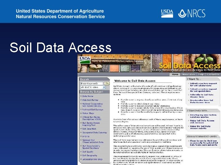 Soil Data Access Soil Data Access